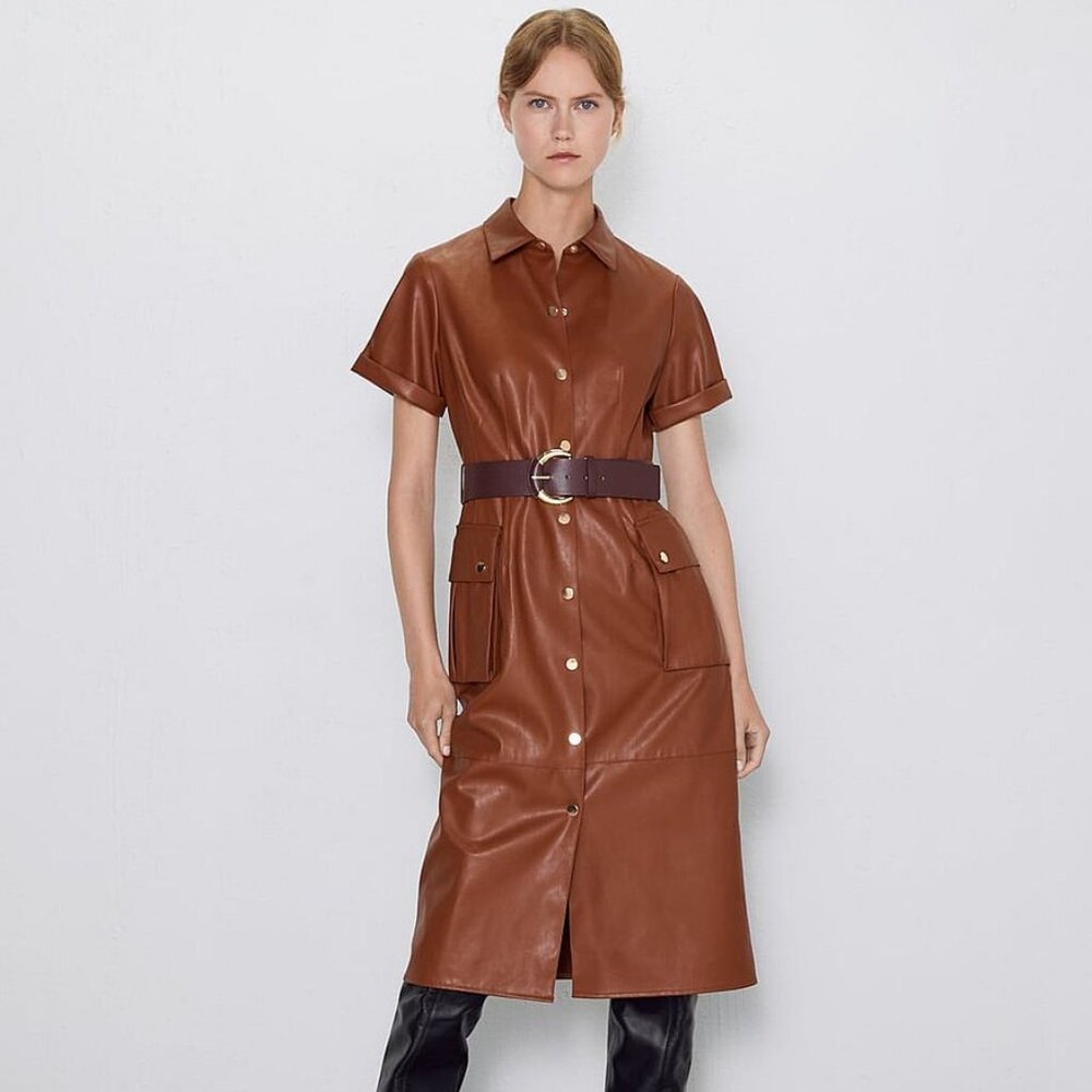 Zara Faux Leather Dress